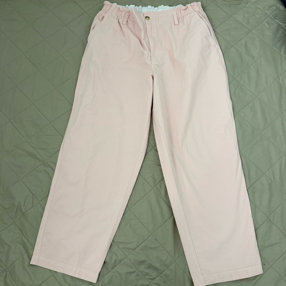 Sundance Light Pink High-Rise Wide Leg Pants